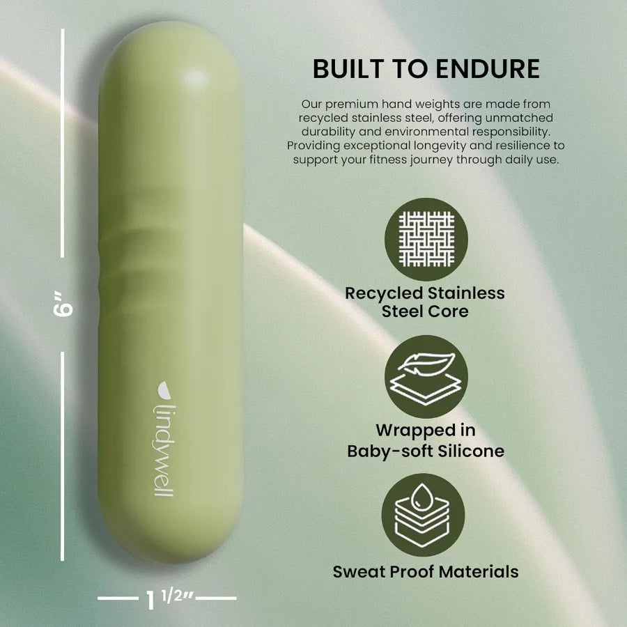 Aural Hand Weights - Sage Green - 2.2 lbs - Set of 2